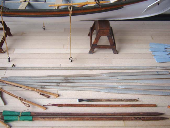 An exceptionally well made scratch built model of a circa 1870 "BEETLE WHALEBOAT" — image 4